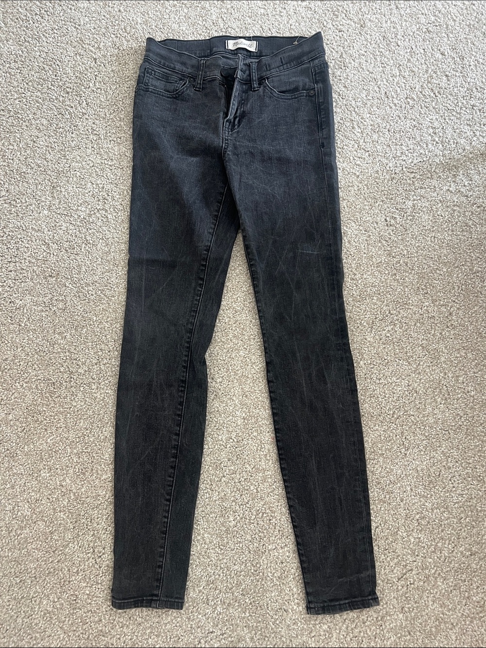 Madewell Black Washed Skinny Jeans - Women